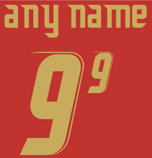 Any name Italy World Cup 2006 Football Shirt nameset player size plastic gold