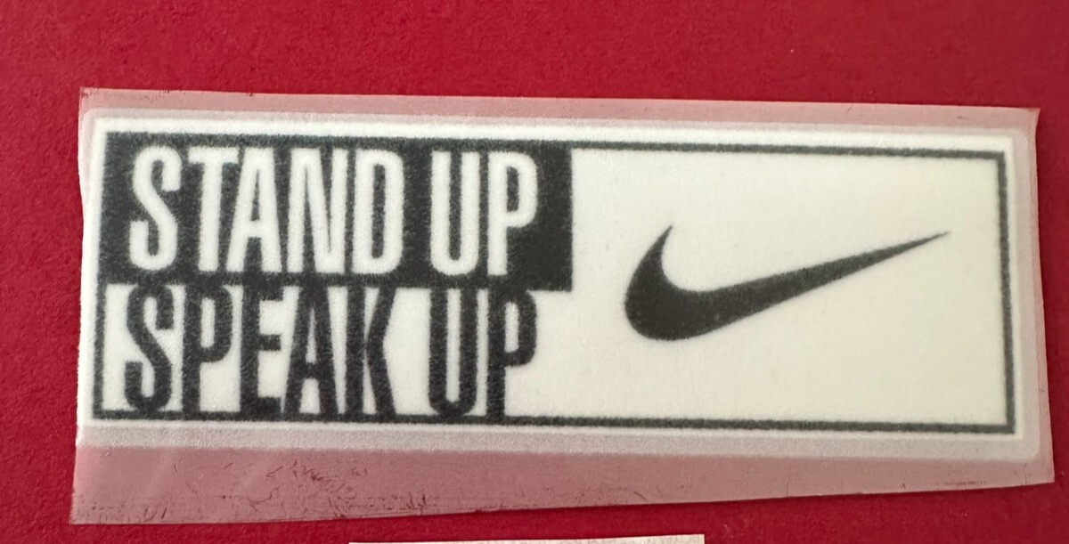 Stand Up Speak Up 2005 patch player size  Iron On Heat Press badge UK STOCK