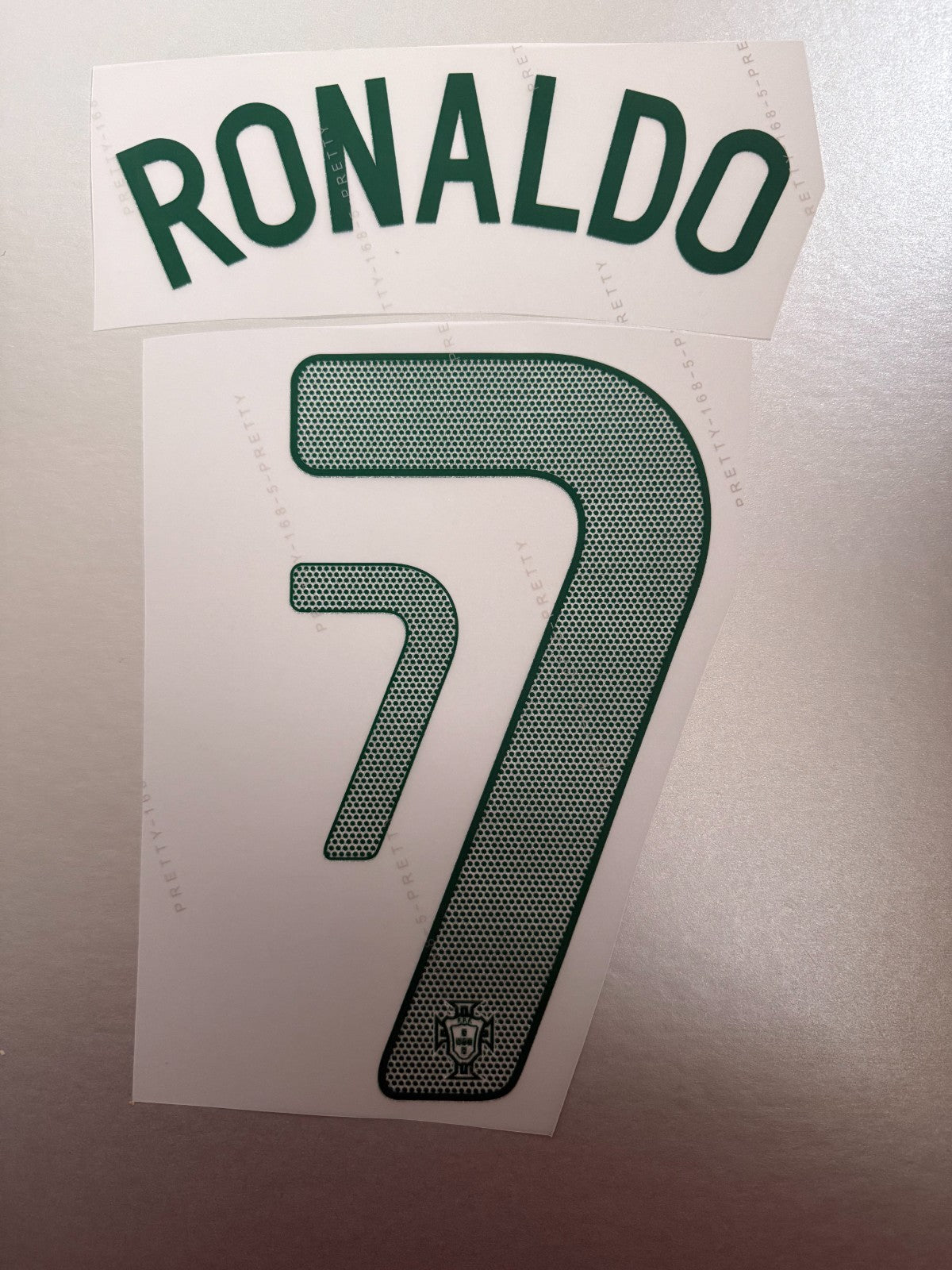 PORTUGAL  Ronaldo 7 Away PLAYER SIZE World Cup 2010 Nameset