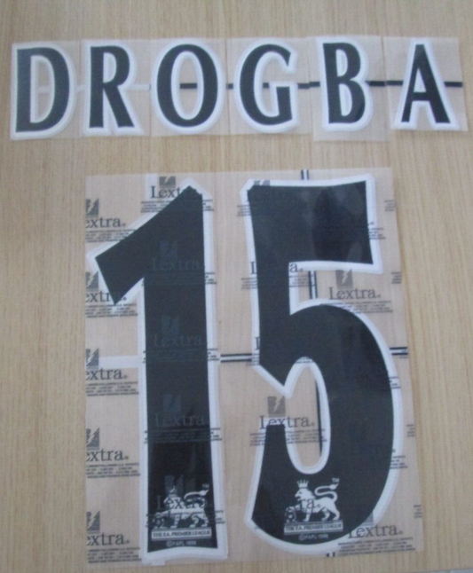 Drogba #15 2004-2006 EPL Player Size Premier League Nameset Chelsea UK