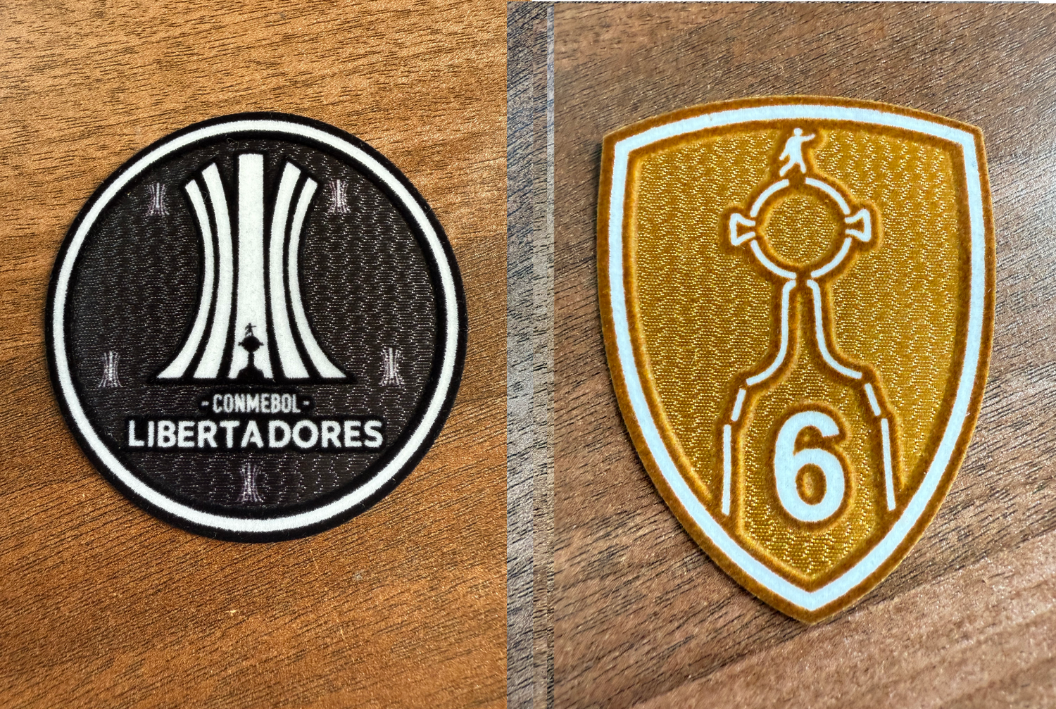CONMEBOL LIBERTADORES TROPHY 6 Player Issue Iron Heat Press badge Boca Juniors