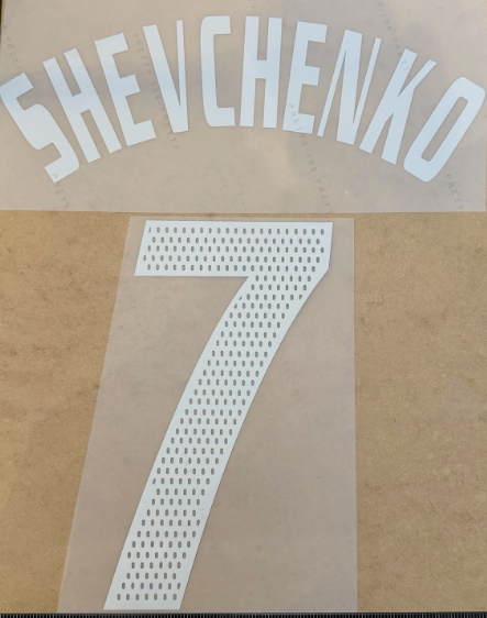 Shevchenko #7 2003-2006 Player Size AC Milan PLASTIC  Nameset UK STOCK