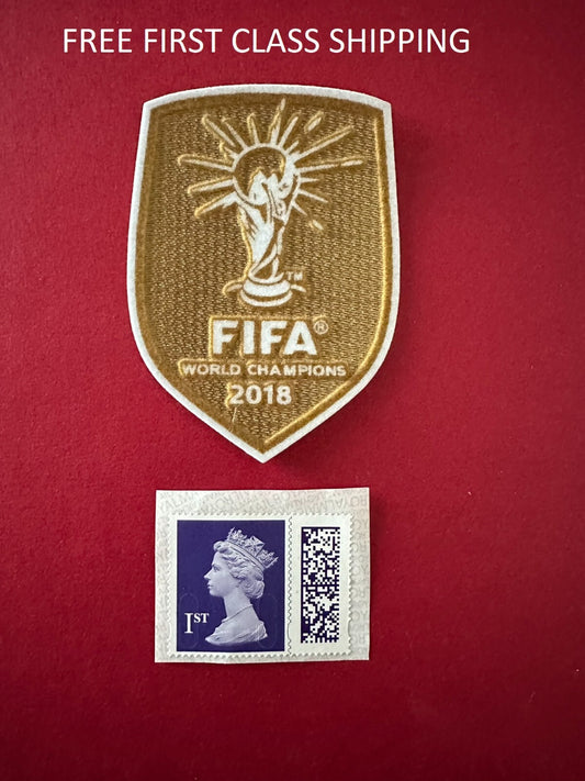 FIFA World Cup Champions 2018 Football Gold Badge Patch France football shirt UK