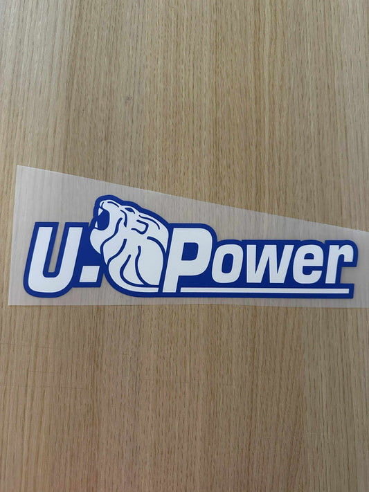 U Power Inter Milan 2023-24 Sponsor Patch White PLASTIC Repro for Football Shirt