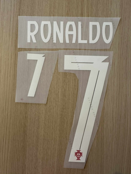 Ronaldo #7 Portugal  2025-2026 Home Player Size  Nameset Football