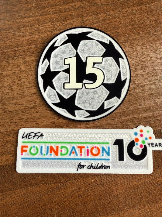 Real Madrid 2025-2026 Champions League 15 Winner Patch Heat press Player Size