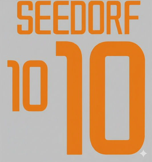 Seedorf #10 Holland 2002-2004 choose Away Player Size  Nameset Football