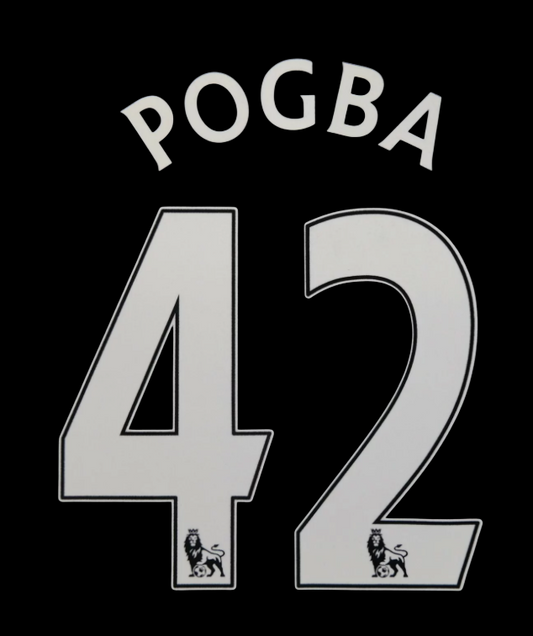 2007-2013 Pogba 42 Manchester united   EPL NAME AND NUMBER SET Home Away nameset
