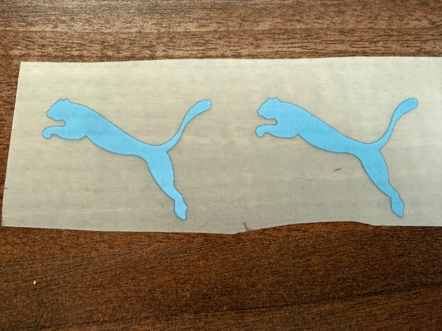 Replacement Puma Patch Badge patch for Football Shirt Light Blue x 2