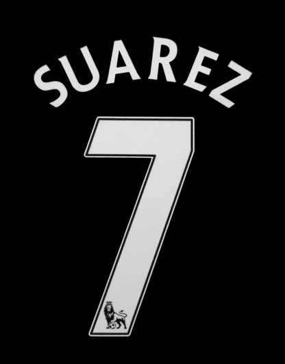 2007-2013 Suarez 7 Liverpool EPL nameset , Home Away UK