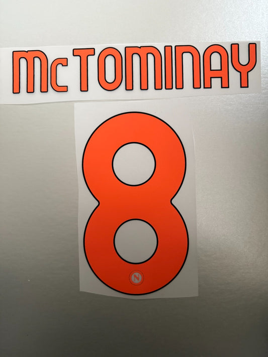 Mc Tominay #8 2025-2026 Away CL Napoli Player Size Nameset UK stock