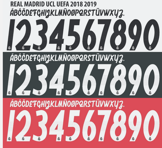Any Choose Name Number Set For Real Madrid La Liga 2018-2019 Home Away Football
