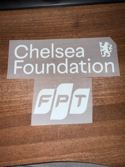 Chelsea Foundation rear Sleeve Sponsor Patch Badge patch player size CL fpt whit