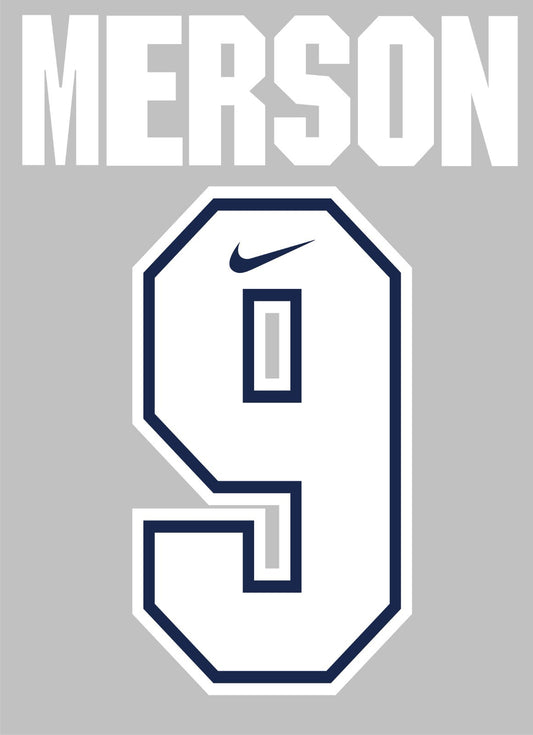 Merson #9 1995-1997 Arsenal Player  Size Plastic Premier League Nameset