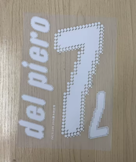 Del Piero #7 Euro 2008 Italy choose Home Player Size  Nameset Football