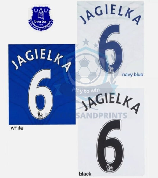 2007-2013 Jagielka Everton 6 Felt  EPL Player Size Premier League Nameset
