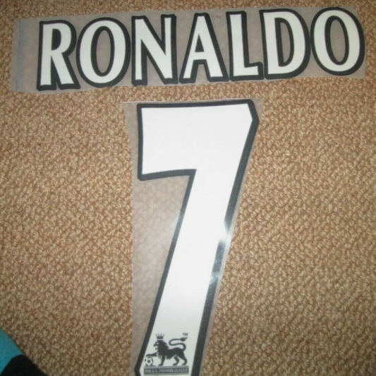 Ronaldo #7 2004-2007 EPL Player Size Premier League Nameset Felt Manchester utd