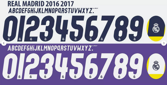Any Choose Name Number Set For Real Madrid La Liga 2016-2017  Home Away Football