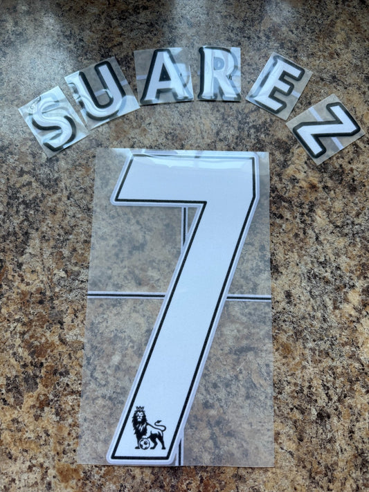 2007-2013 Suarez 7 Liverpool EPL nameset , Home Away UK