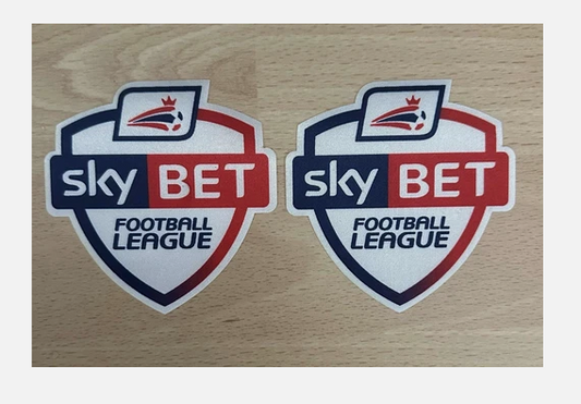2013-2015 Sky Bet felt patch player size  Iron On Pair UK STOCK FELT