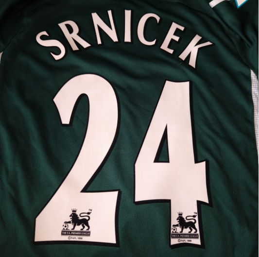 Srnicek #24Newcastle 1997-2003 Player Size Premier League white Nameset UK STOCK