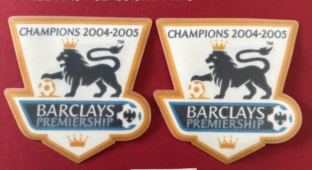 Pair of 2004-2005 Champions Premier League patch player size  L extra Chelsea