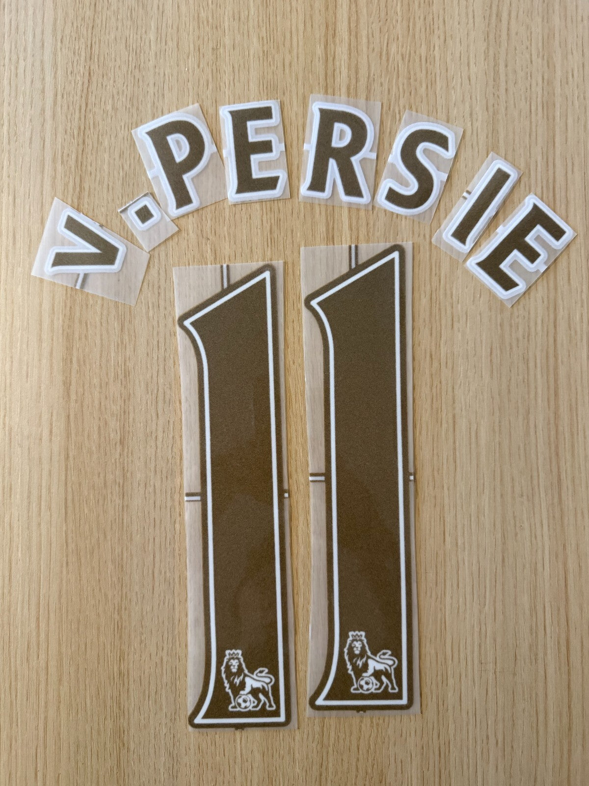 V.Persie #11 2007-2013 EPL Player Size Premier League gold Nameset UK Arsenal