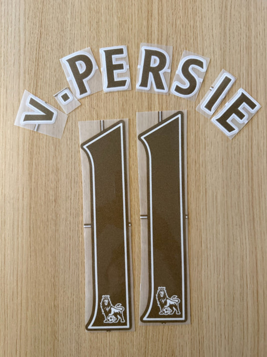 V.Persie #11 2007-2013 EPL Player Size Premier League gold Nameset UK Arsenal