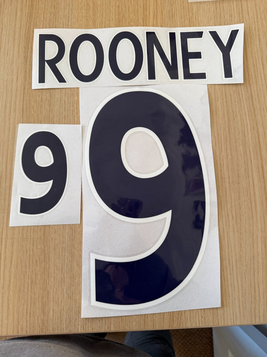 Rooney nameset England player size 2004-2006 For Football Shirt