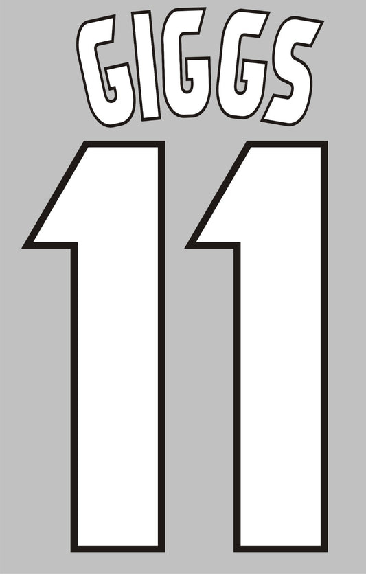 Giggs #11 1998-2000 Manchester United Felt Player Champions League Nameset