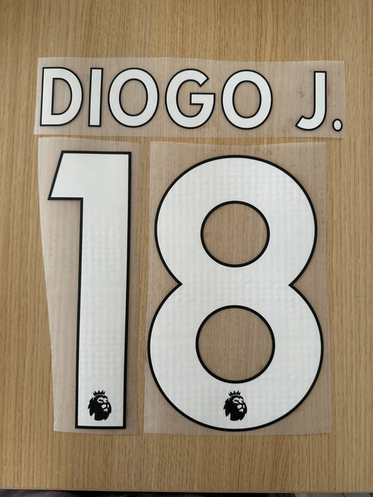 WOLVES  2018-2020 DIOGO.J Jota 18 WHITE PLAYER SIZE NAMESET