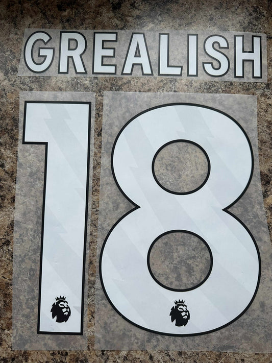 GREALISH 18 EVERTON 2025-2026 HOME PLAYER SIZE WHITE NAMESET Premier League