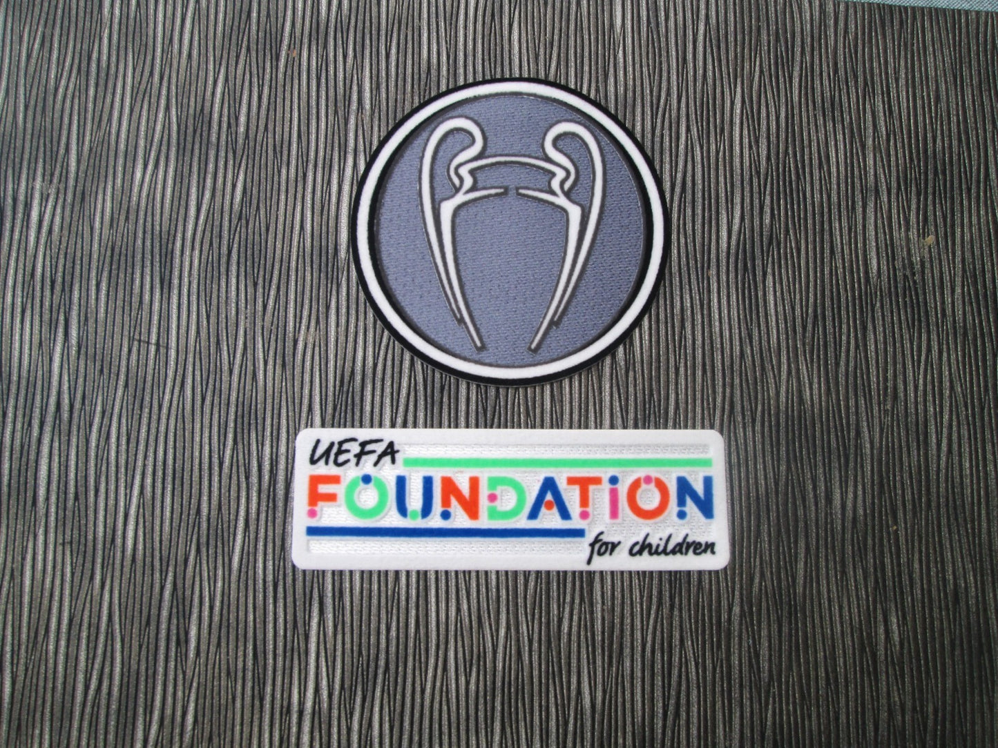 Champions League Trophy Winner 2022 2023 patch player size Foundation UK STOCK