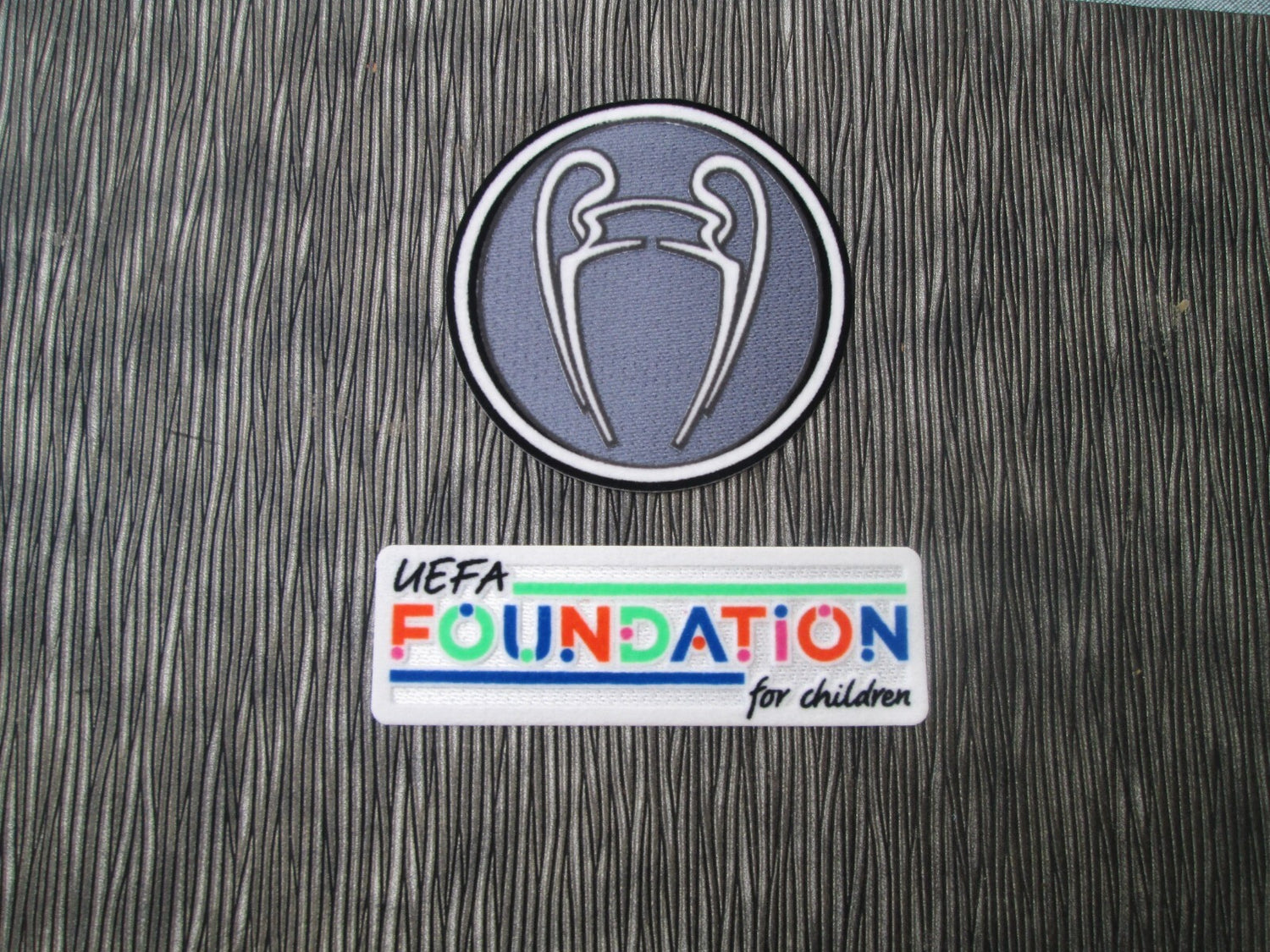Champions League Trophy Winner 2022 2023 patch player size Foundation UK STOCK