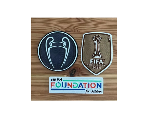 2023 Manchester City World Club Winners and trophy badge Foundation rear patch