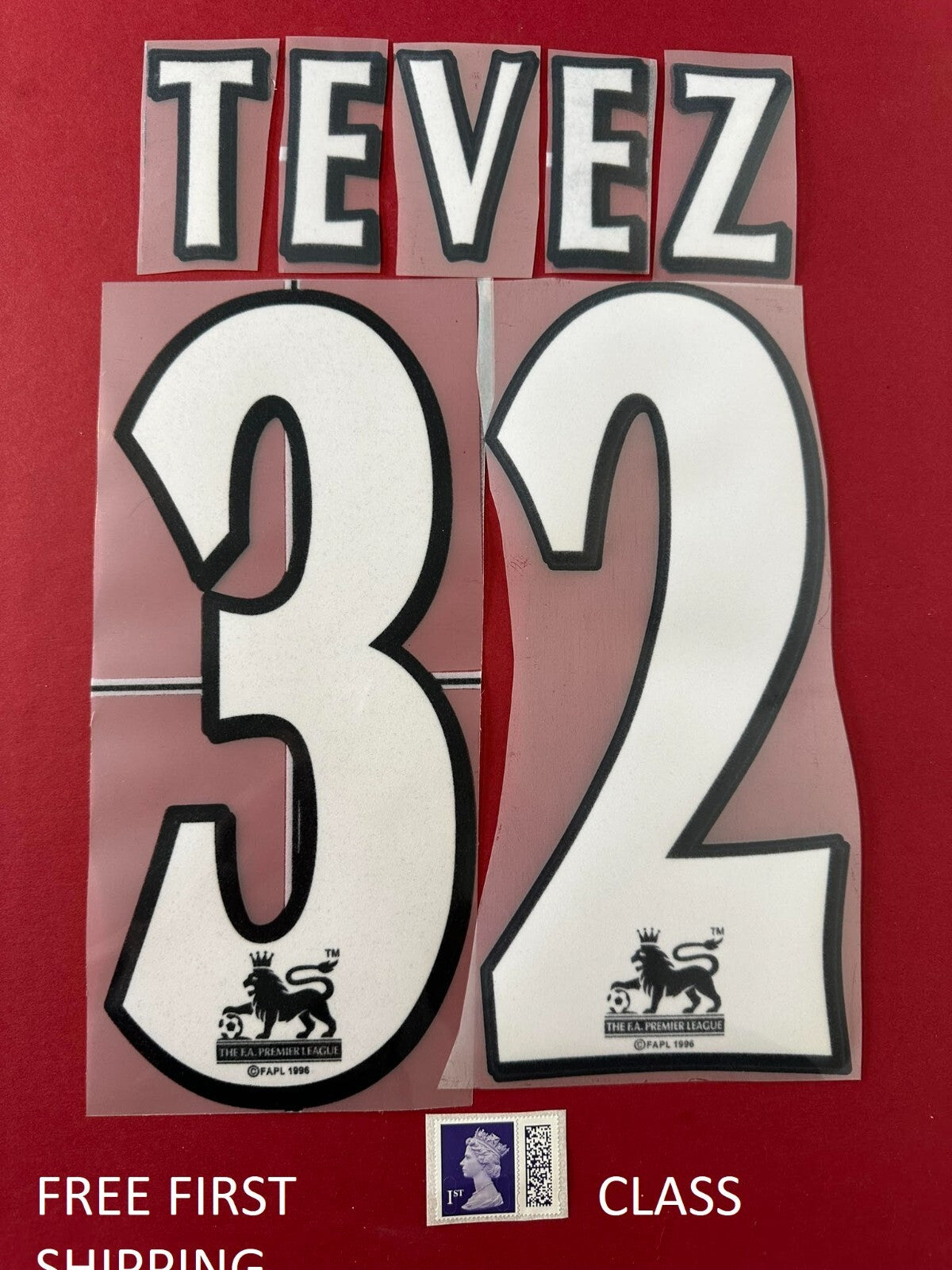 Tevez #32 West Ham Utd 2006-2007 EPL Player Size Premier League White Nameset UK