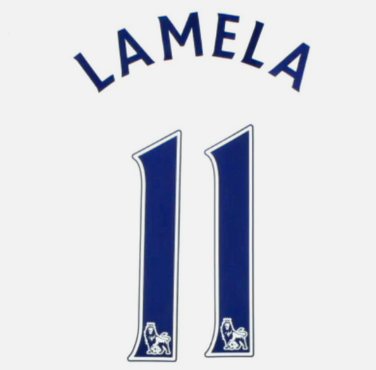 2013-2017 Lamela 11 Spurs Tottenham  EPL NAME AND NUMBER SET, Navy NAMESET