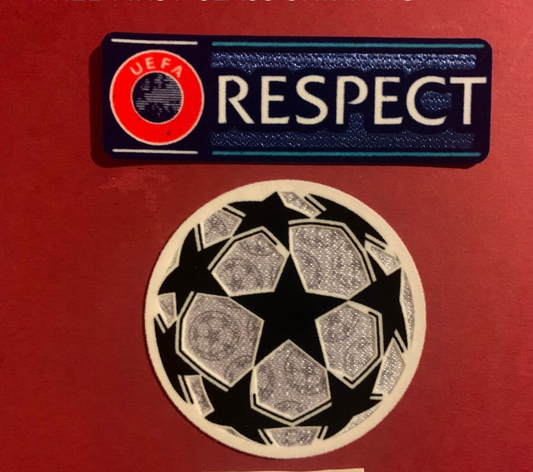 Champions League Starball & RESPECT Sleeve Badges Patches 2012-2021 badge iron