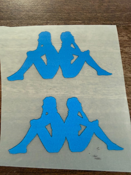 Replacement Kappa Patch Badge patch for Football Shirt Light BLue x 2