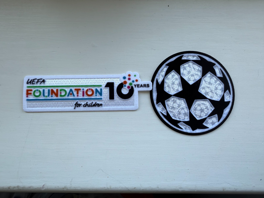 2025 Champions League Final patch player size 10 year Foundation UK