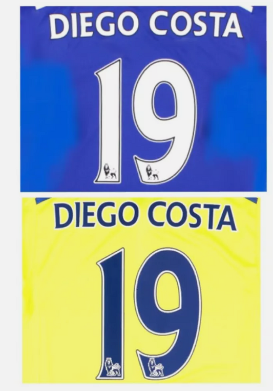 2007-2014 Navy White Diego Costa Chelsea EPL Player Size Premier League Nameset