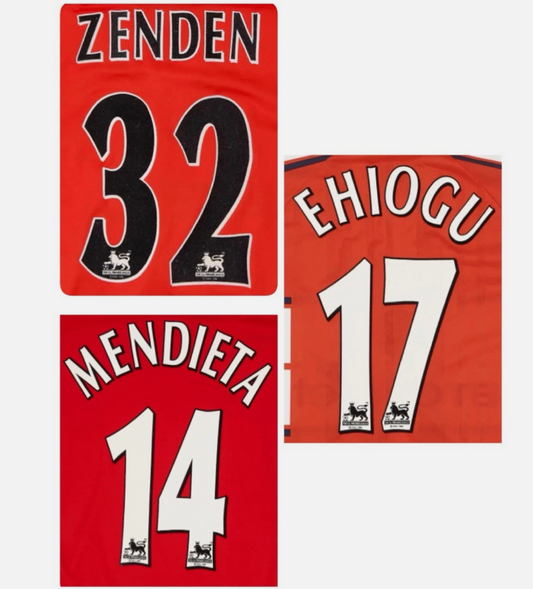 1997-2007 Zenden Ehiogu Men middlesbrough EPL Player Size Premier League Nameset