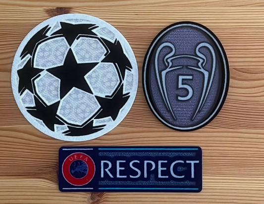 5 X Champions League patch Honour badge player size Iron On Heat Press liverpool
