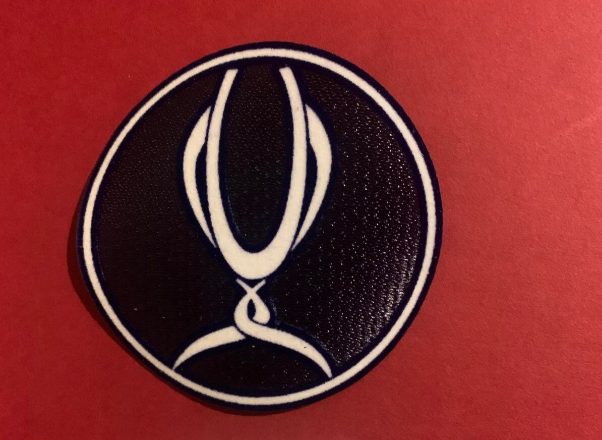 Super Cup 2019 patch player size  Iron On Heat Press Champions UK STOCK