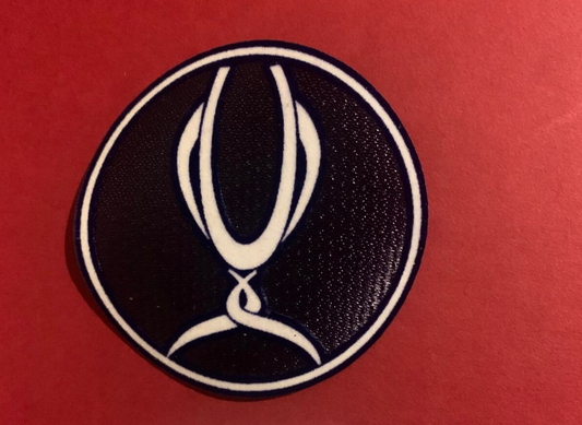 Super Cup 2019 patch player size  Iron On Heat Press Champions UK STOCK
