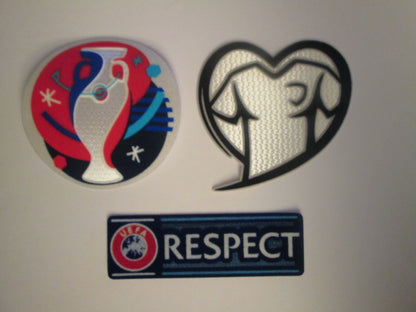 Euro 2016 Patch Set patch player size  Iron On Heat Press badge