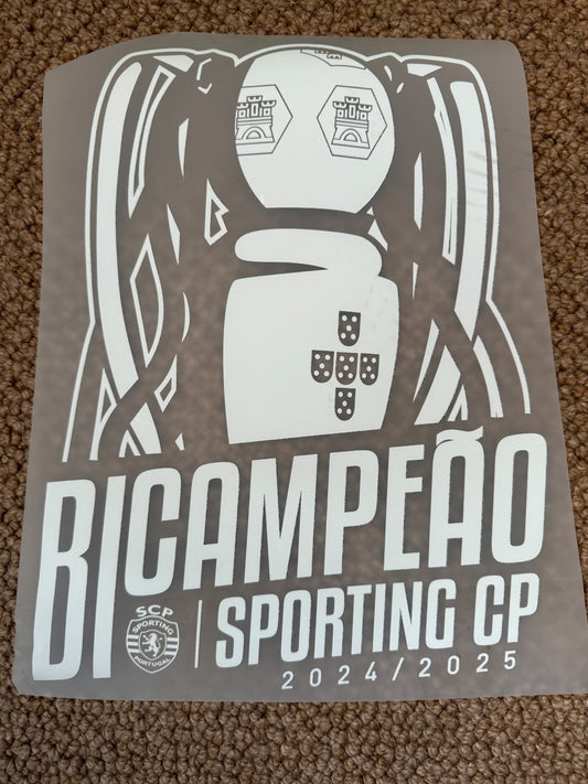 2025 Sporting CP Bi Campeao patch player size  UK Nameset SET