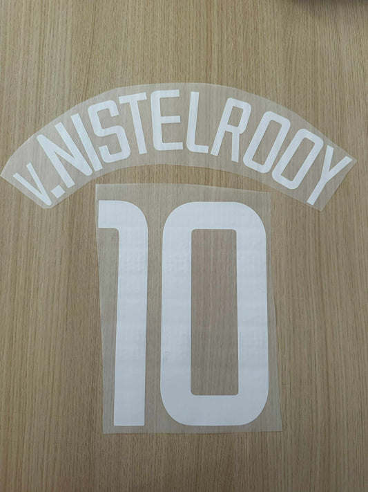 V.Nistelrooy 10 2002-2004 CL NAME AND NUMBER SET, Home Manchester united UK