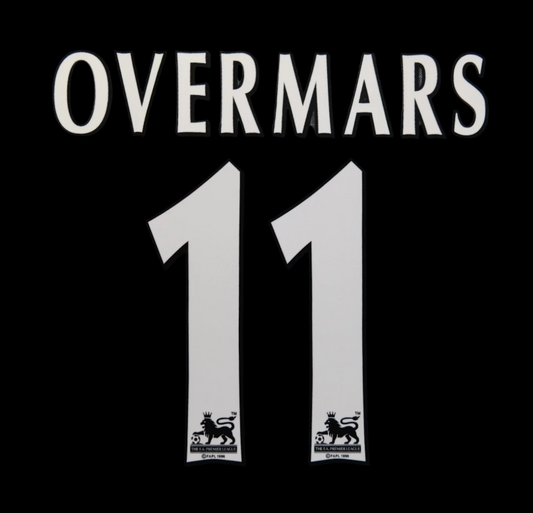 Overmars 11 1997-2006 Player Size Premier League White Nameset  UK STOCK Arsenal