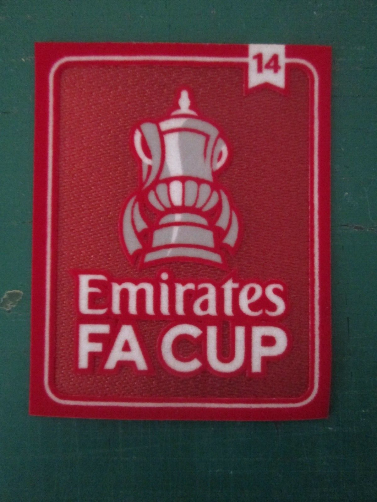 14 Arsenal x Fly Emirates Fa Cup patch player size  Iron On badge 2025 patch